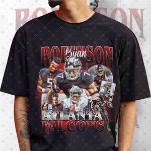 Vintage 90s Bijan Robinson Bootleg Rap Tee, Retro Bijan Robinson Football Shirt